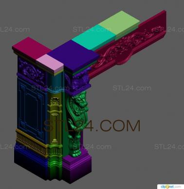 Камины (KM_0160) 3D модель для ЧПУ станка